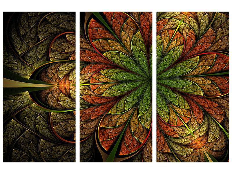 3-piece-canvas-print-abstract-floral-pattern