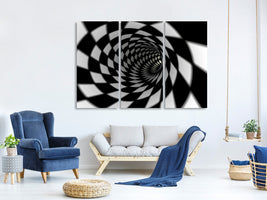 3-piece-canvas-print-abstract-tunnel-black-white