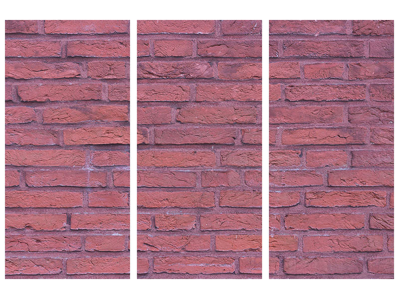 3-piece-canvas-print-lacquered-clinker-bricks