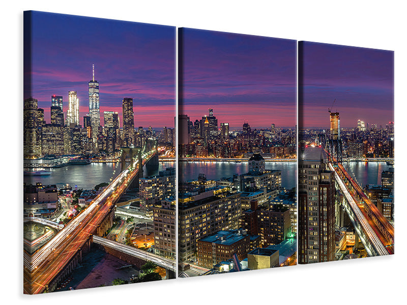 3-piece-canvas-print-manhattan-skyline-during-beautiful-sunset