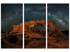 3-piece-canvas-print-milky-way-over-the-sunset-arch