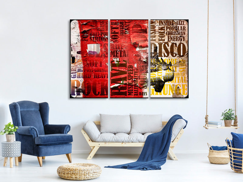 3-piece-canvas-print-music-text-in-grunge-style