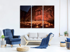 3-piece-canvas-print-petra-by-night-ii