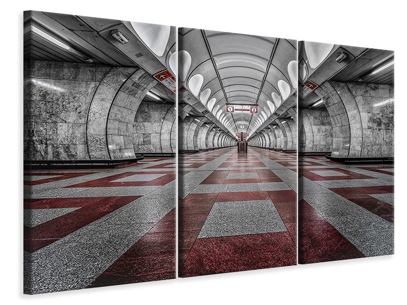 3-piece-canvas-print-prague-metro