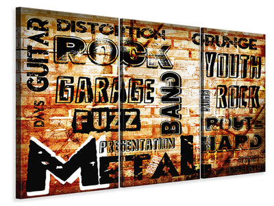 3-piece-canvas-print-rock-in-grunge-style