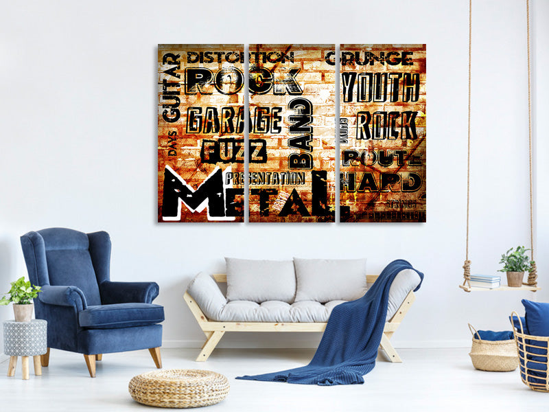 3-piece-canvas-print-rock-in-grunge-style