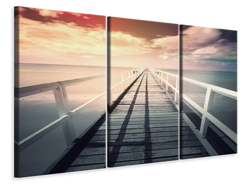 3-piece-canvas-print-romantic-wooden-walkway