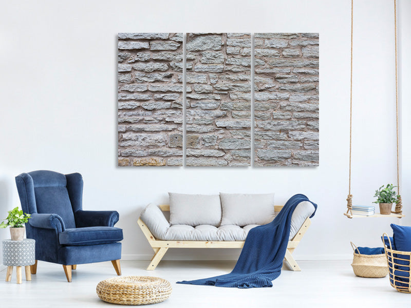 3-piece-canvas-print-stone-wall-ii