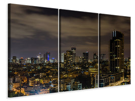 3-piece-canvas-print-tel-aviv-in-the-evening