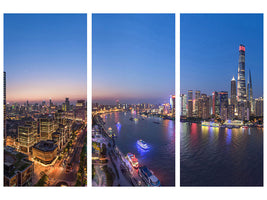 3-piece-canvas-print-the-blue-hour-in-shanghai