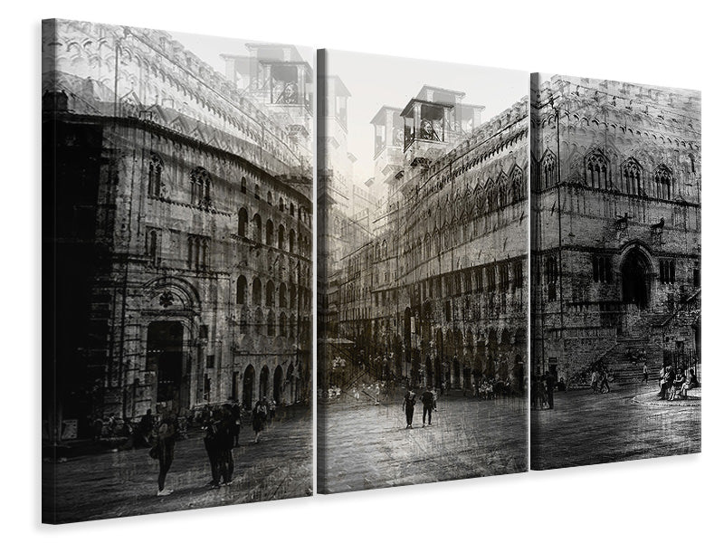 3-piece-canvas-print-walking-in-the-square