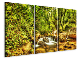 3-piece-canvas-print-waterfall-in-the-forest