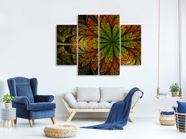 4-piece-canvas-print-abstract-floral-pattern