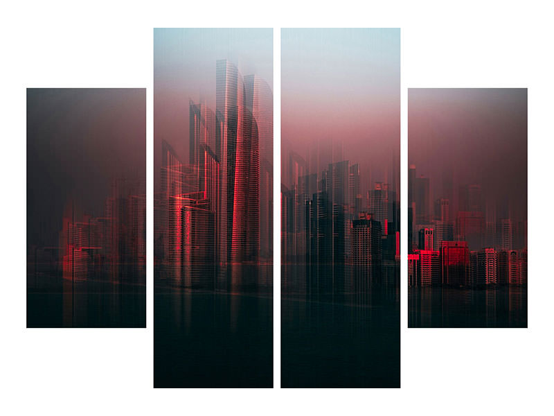 4-piece-canvas-print-abu-dhabi-skyline