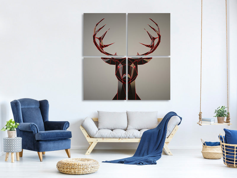 4-piece-canvas-print-antlers