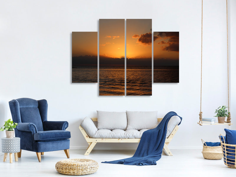 4-piece-canvas-print-beautiful-sunrise-on-the-beach