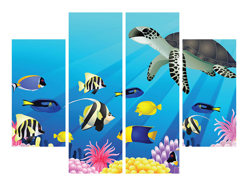 4-piece-canvas-print-childrens-underwater-world