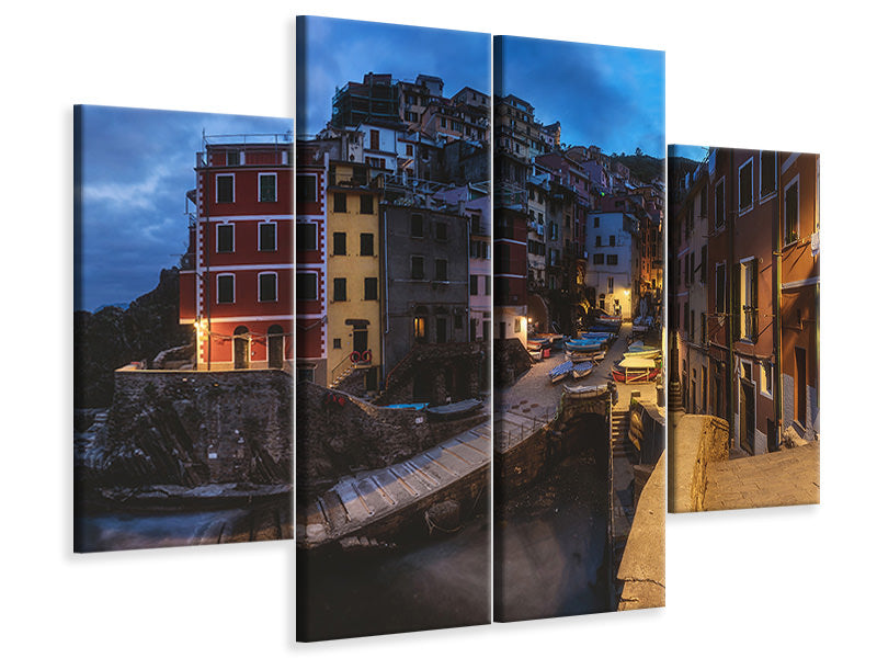 4-piece-canvas-print-cinque-terre-rough-riomaggiore