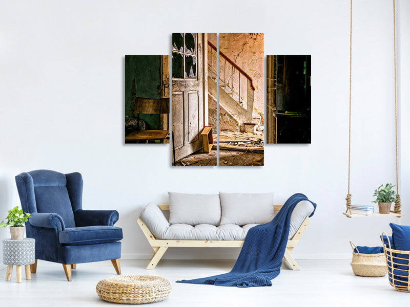 4-piece-canvas-print-crumbled-stairs