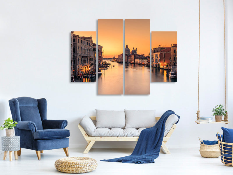 4-piece-canvas-print-dawn-on-venice