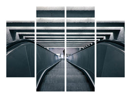 4-piece-canvas-print-escalator-downhill