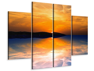 4-piece-canvas-print-fantastic-evening-mood