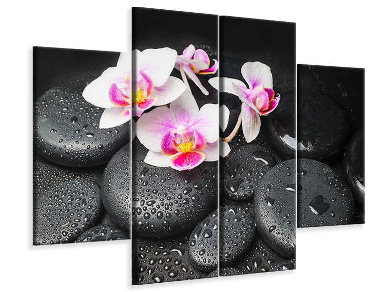 4-piece-canvas-print-feng-shui-orchid-zen