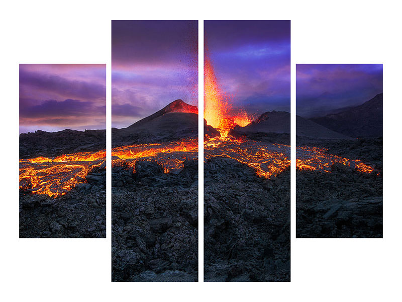 4-piece-canvas-print-fire-at-blue-hour