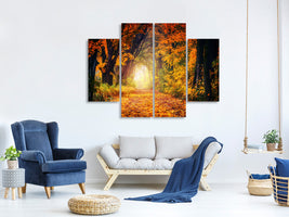 4-piece-canvas-print-forest-walk