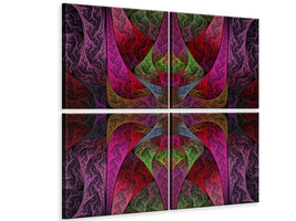 4-piece-canvas-print-fraktally-pattern