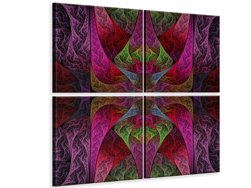 4-piece-canvas-print-fraktally-pattern