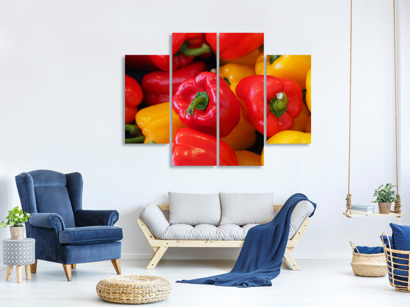 4-piece-canvas-print-fresh-sweet-pepper