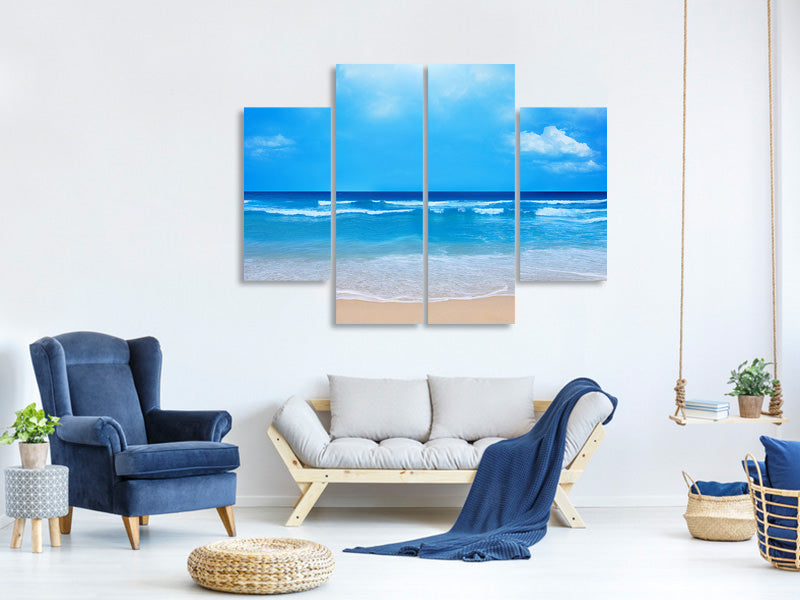 4-piece-canvas-print-gentle-beach-waves