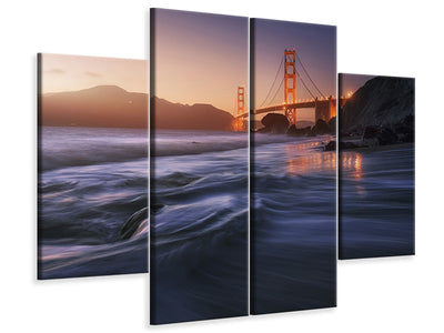 4-piece-canvas-print-golden-beach