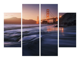 4-piece-canvas-print-golden-beach