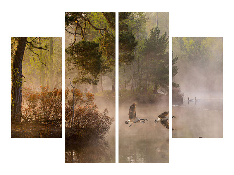 4-piece-canvas-print-goose-fight