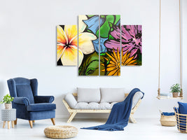 4-piece-canvas-print-graffiti-flowers