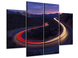 4-piece-canvas-print-headlights-and-brake-lights