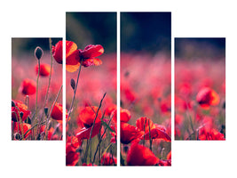 4-piece-canvas-print-in-the-poppy-field