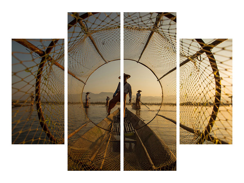 4-piece-canvas-print-inle-fisherman