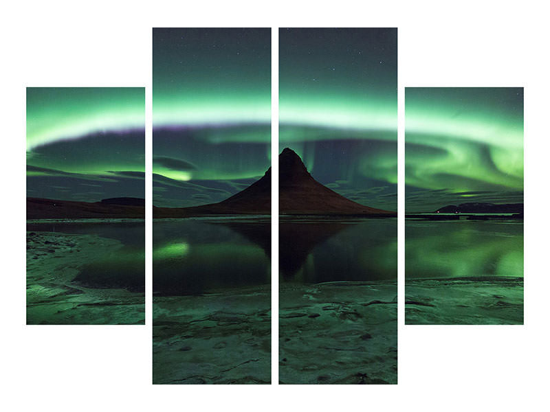 4-piece-canvas-print-kirkjufell-aurora