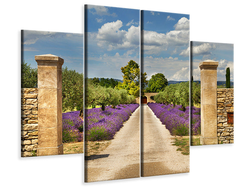 4-piece-canvas-print-lavender-garden