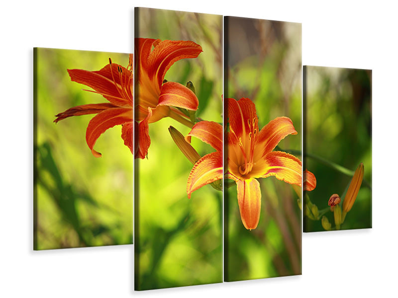 4-piece-canvas-print-lilies-in-nature