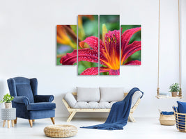 4-piece-canvas-print-lily-flower-in-pink-xl