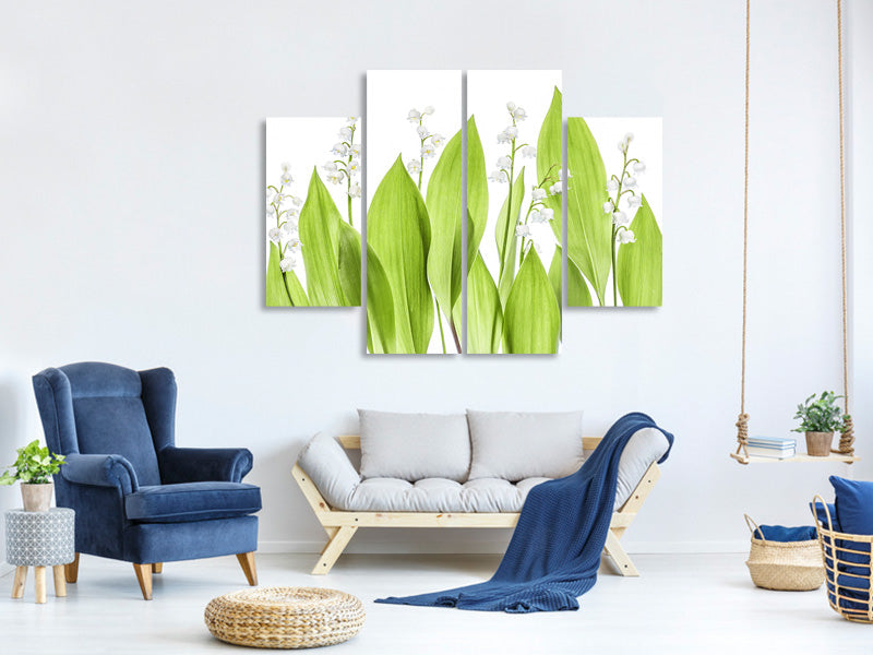 4-piece-canvas-print-lily-of-the-valley