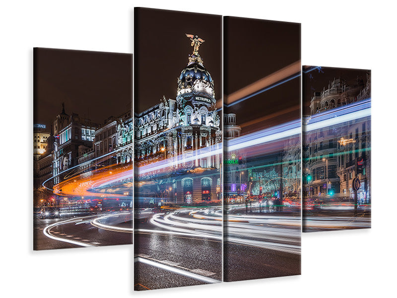 4-piece-canvas-print-madrid-traffic