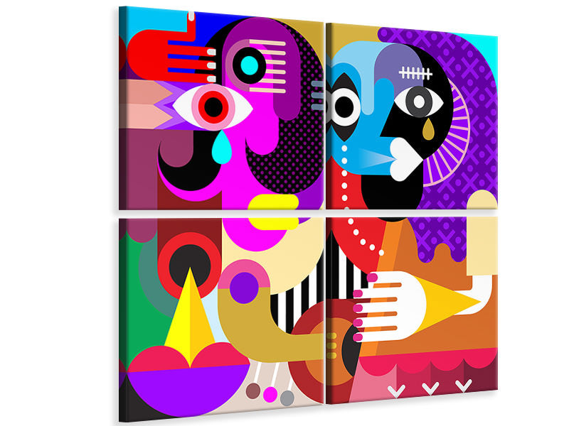 4-piece-canvas-print-modern-art-people