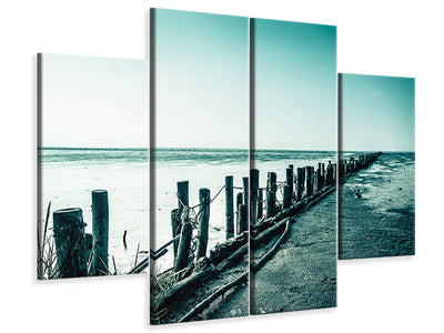 4-piece-canvas-print-mud-flats