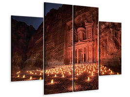 4-piece-canvas-print-petra-by-night-ii