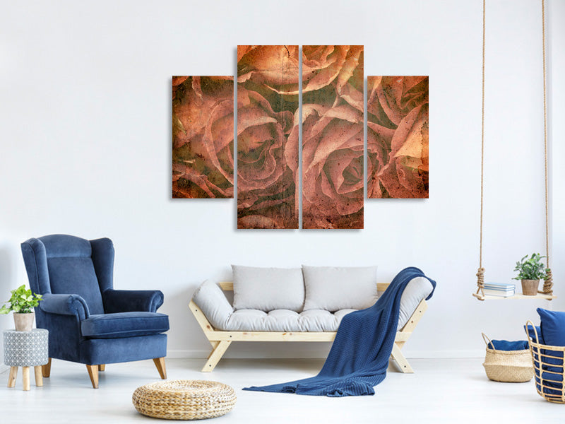 4-piece-canvas-print-rose-bouquet